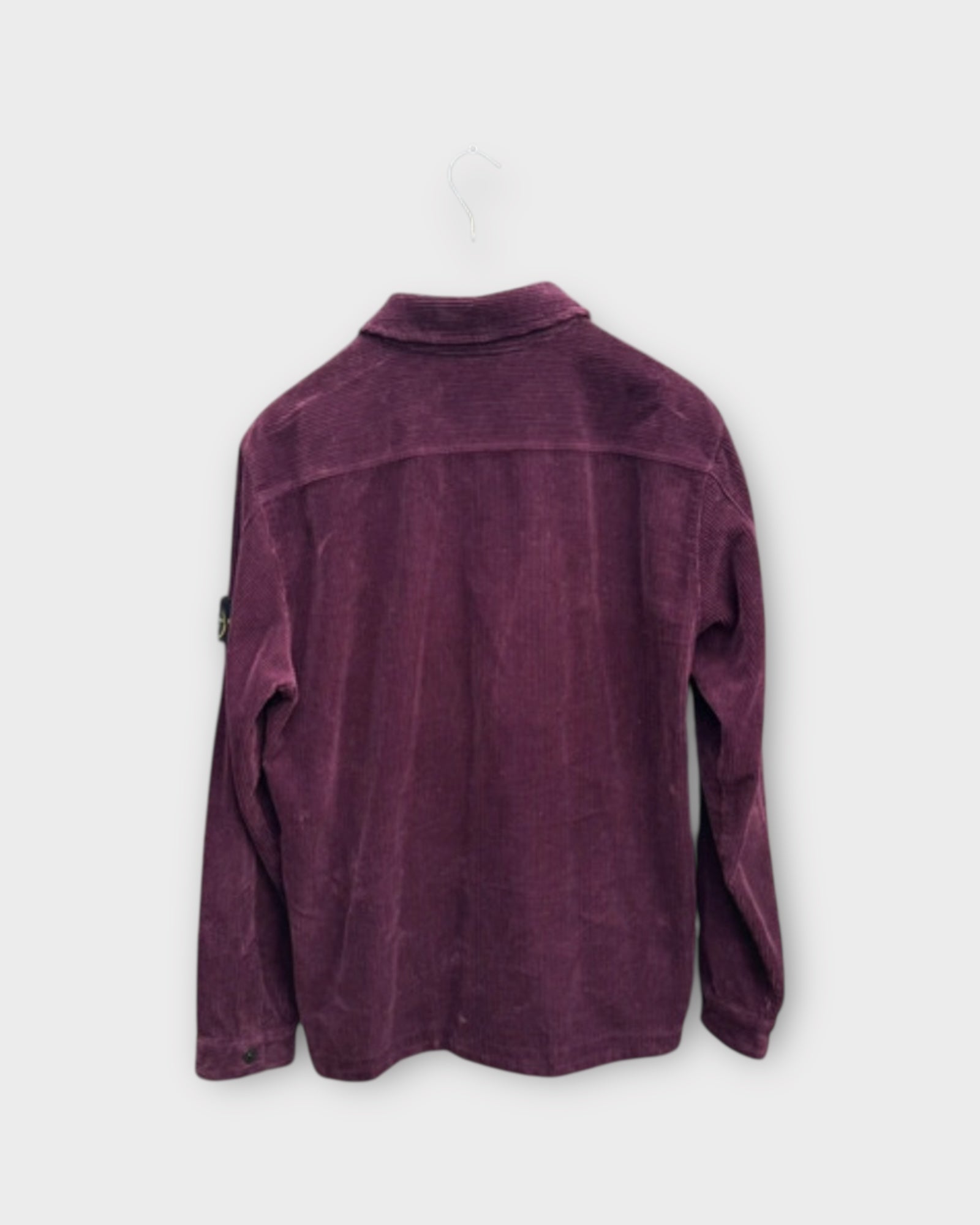 Corduroy Full Zip Badge Overshirt