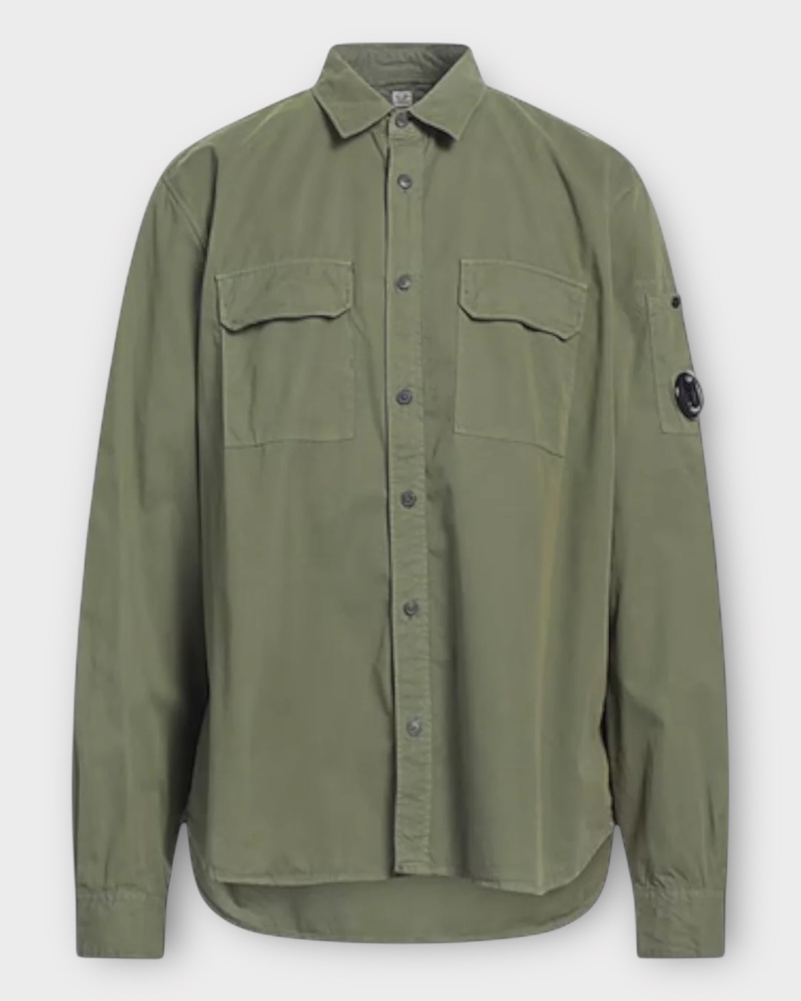 Double Pocket Button Up Overshirt With Micro Lens