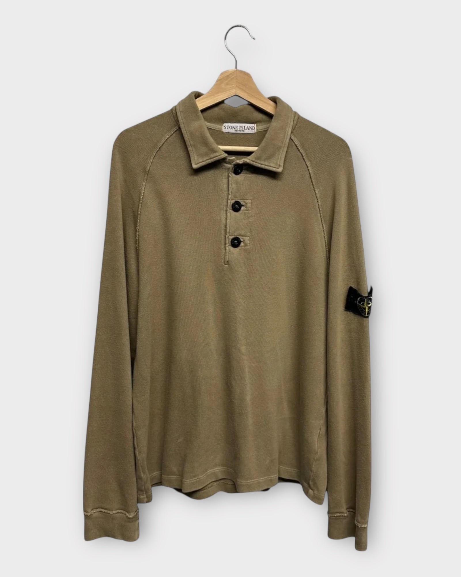 Pullover Quarter Button Up Long Sleeved Polo