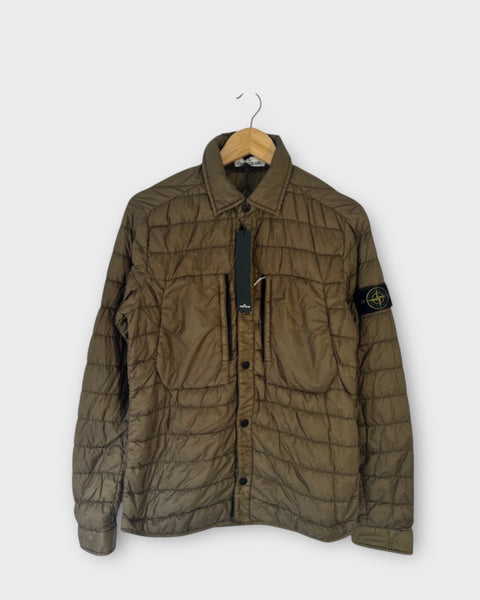 Garment Dyed Micro Yarn Down Quilted Overshirt