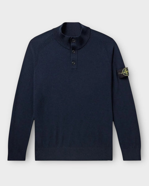 Quarter Button Up Knit Jumper