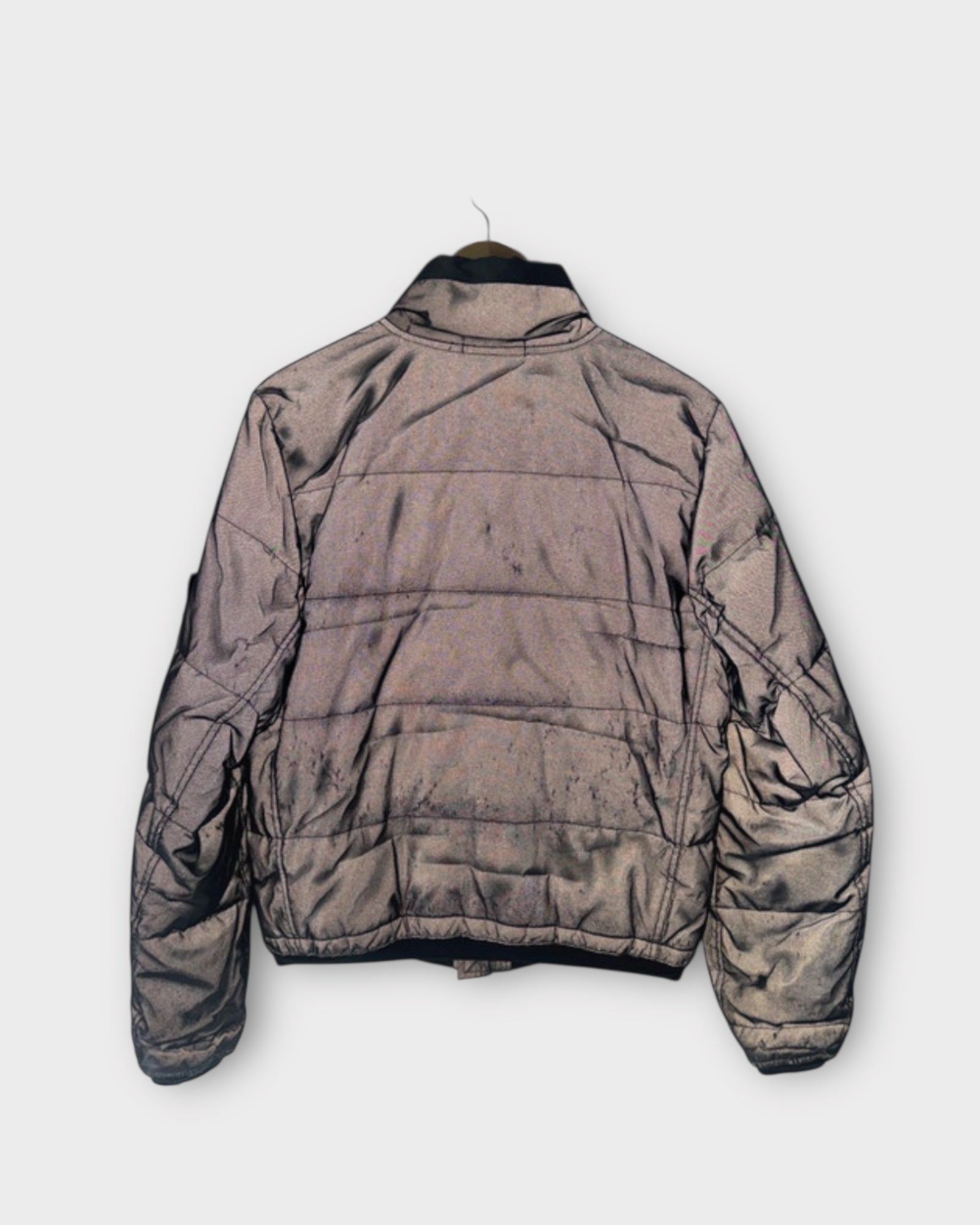 Mesh Reflective Special Process Quilted Jacket