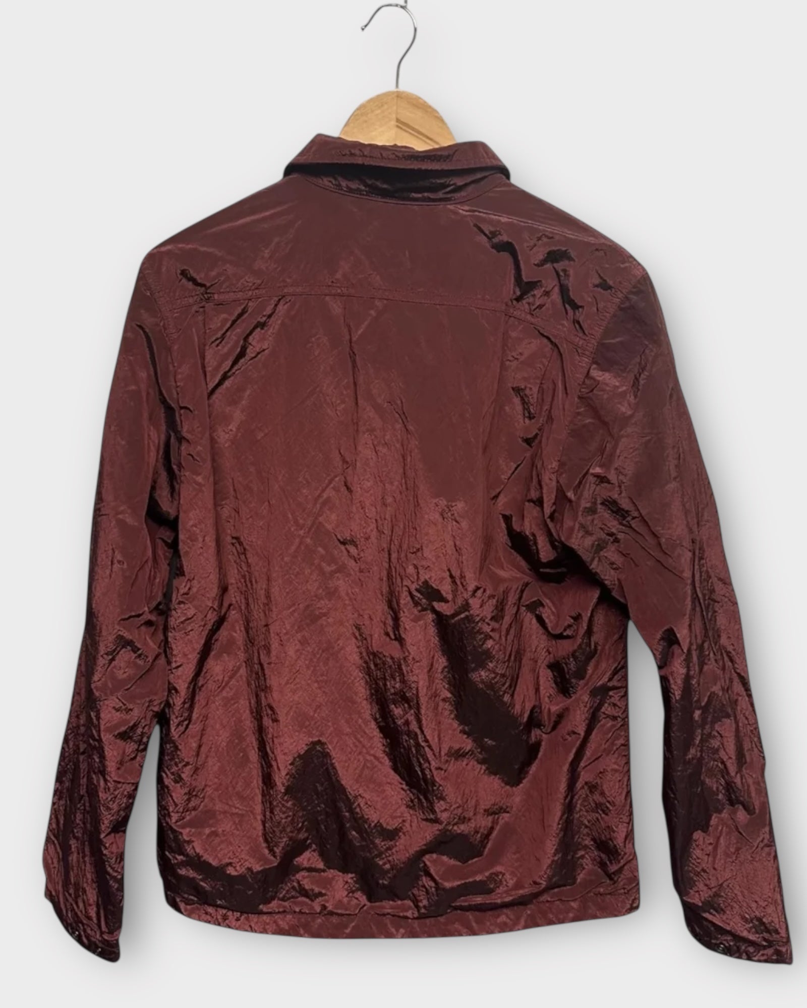 Single Pocket Zip Up Nylon Overshirt