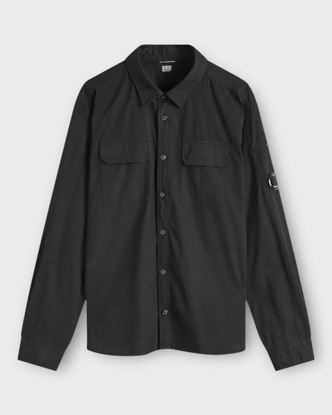 Double Pocket Button Up Overshirt With Micro Lens