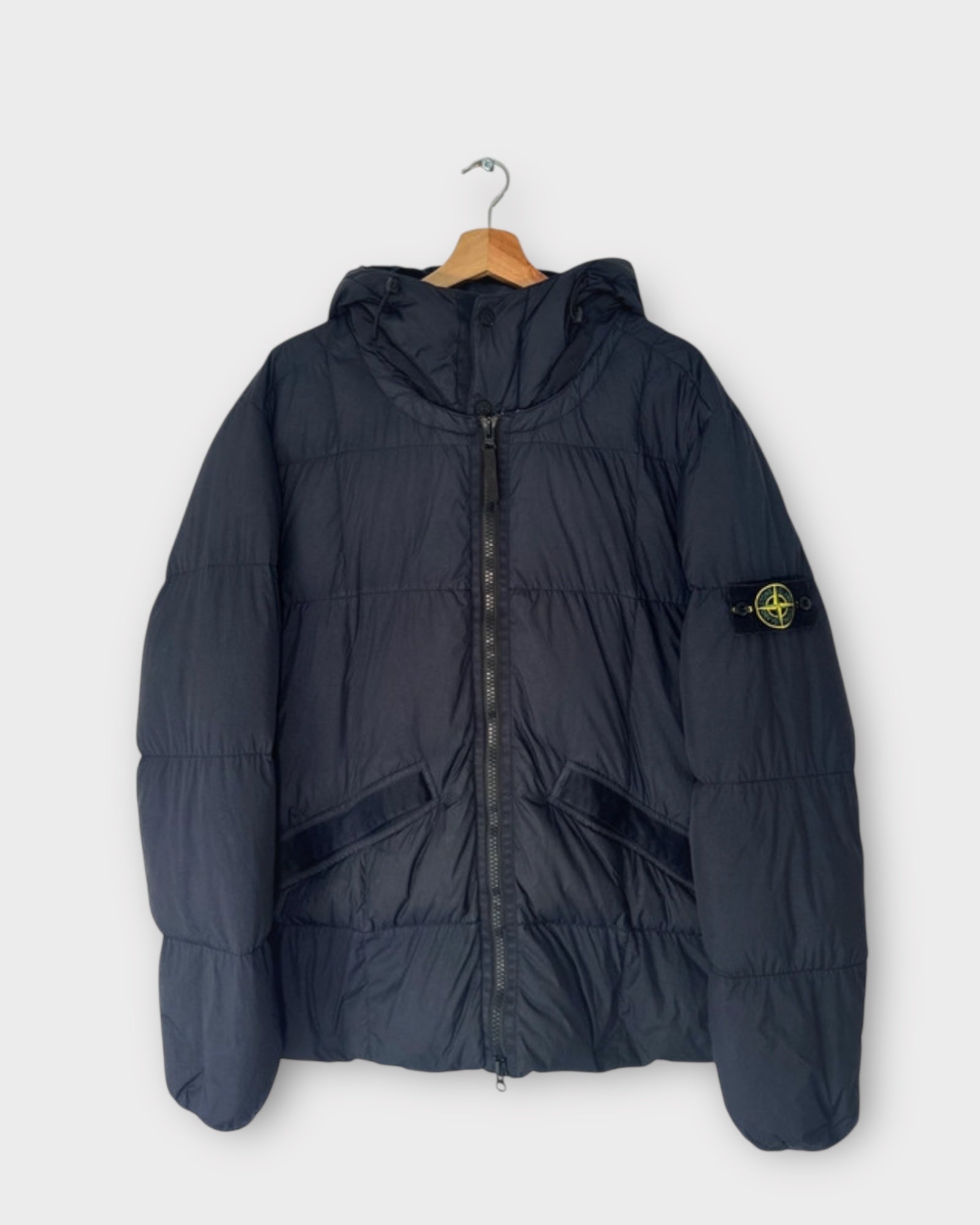 Garment Dyed Crinkle Down Puffer Coat