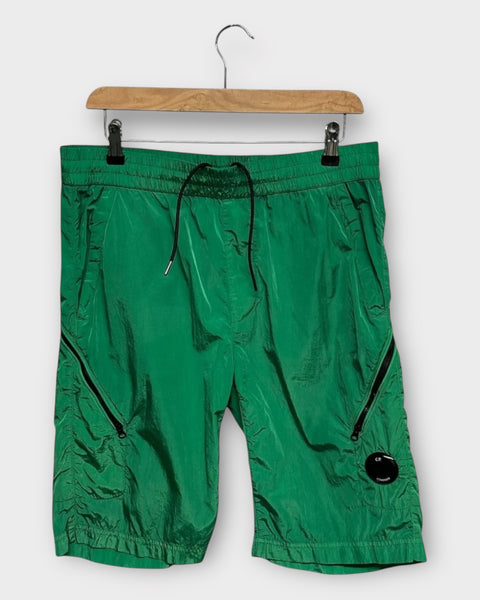 Chrome Nylon Cargo Shorts With Micro Lens