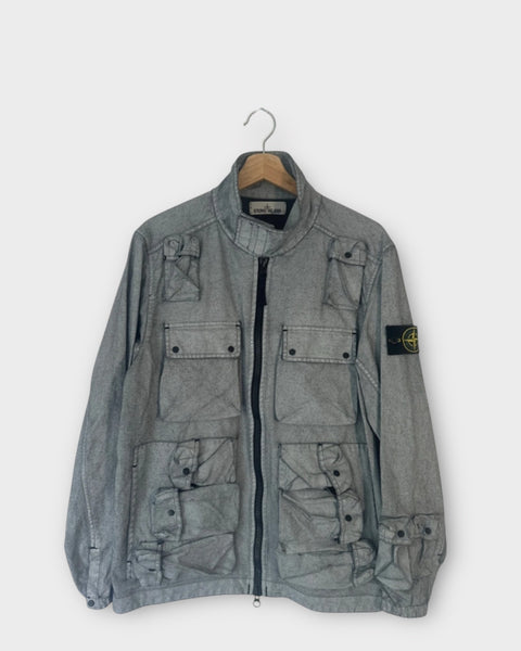 Multi Pocket Canvas Placcato Cargo Jacket