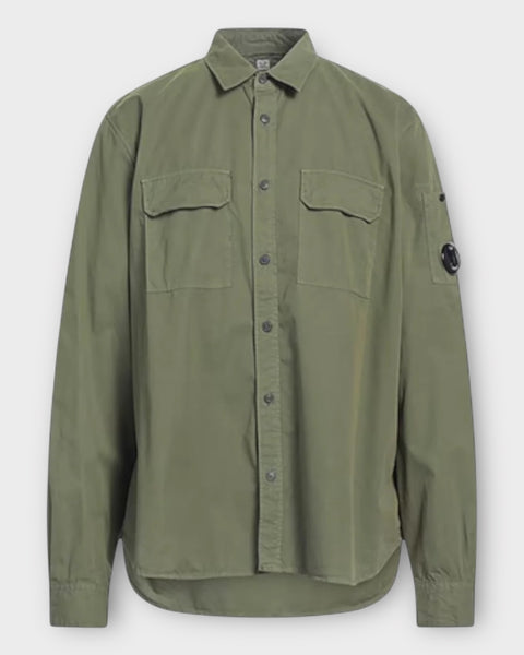 Double Pocket Button Up Overshirt With Micro Lens