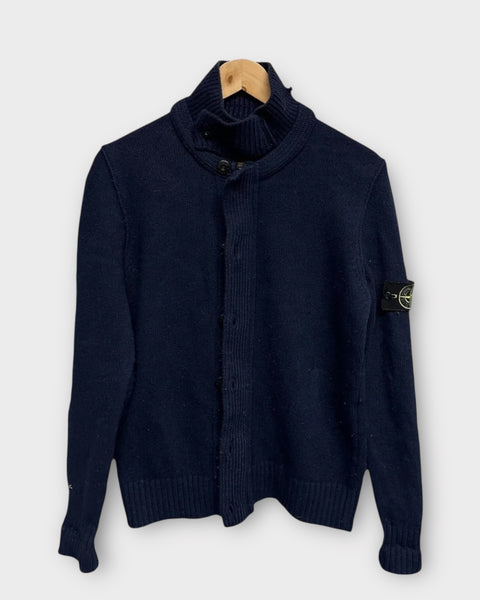 Knit Zip Up Badge Jumper