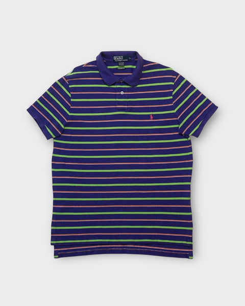 Short Sleeve Custom Fit Striped Polo