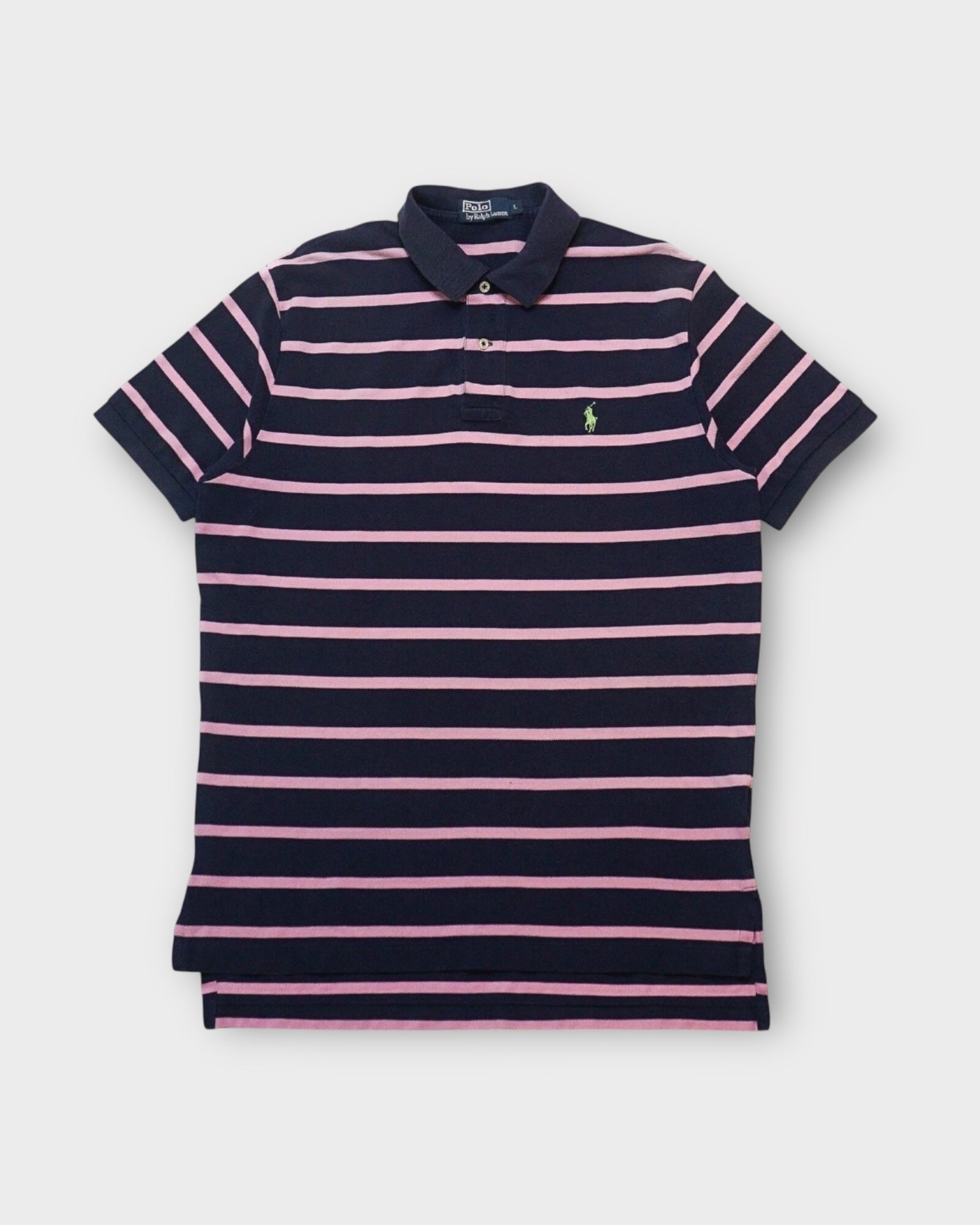 Short Sleeve Custom Fit Striped Polo