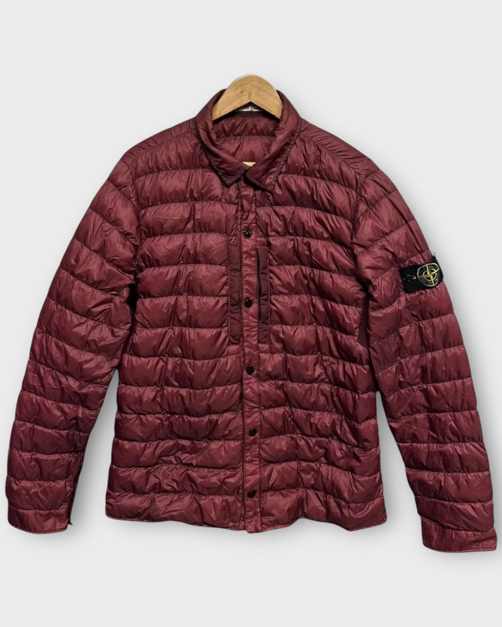 Down Garment Dyed Button Up Jacket