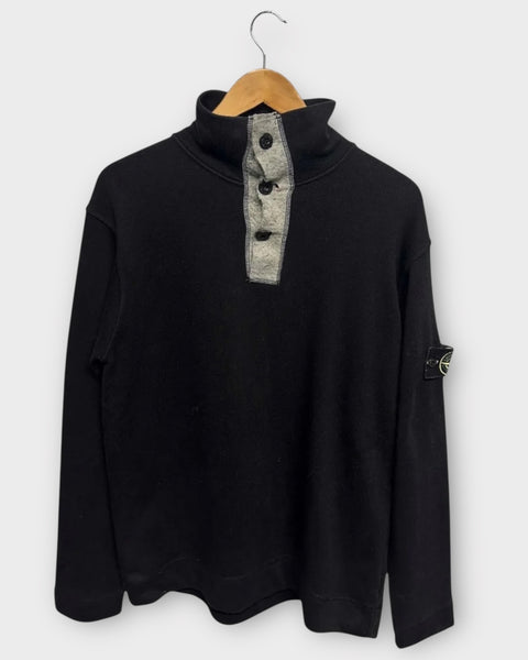 Quarter Button Up Knit Jumper