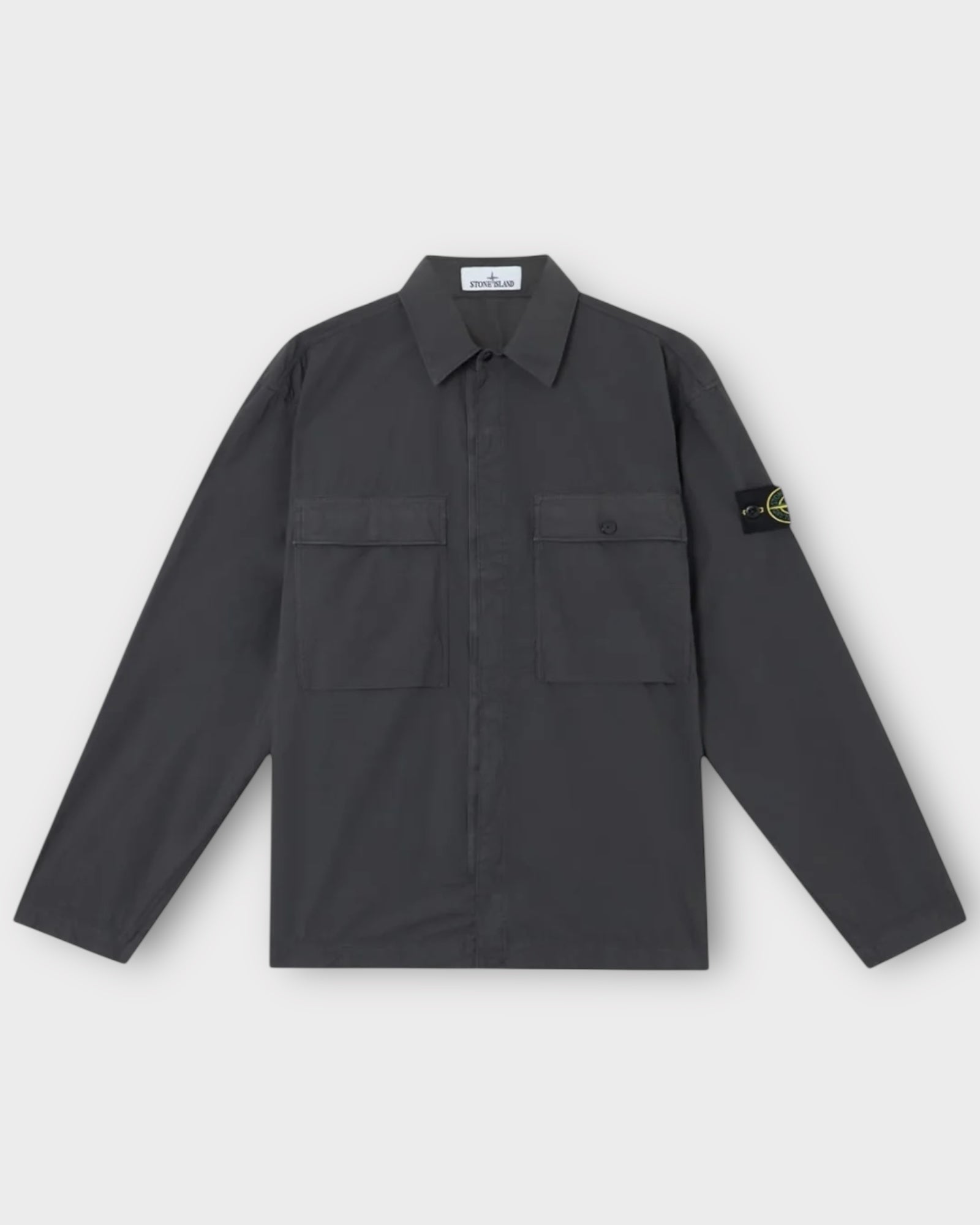 Double Pocket Full Zip Badge Overshirt