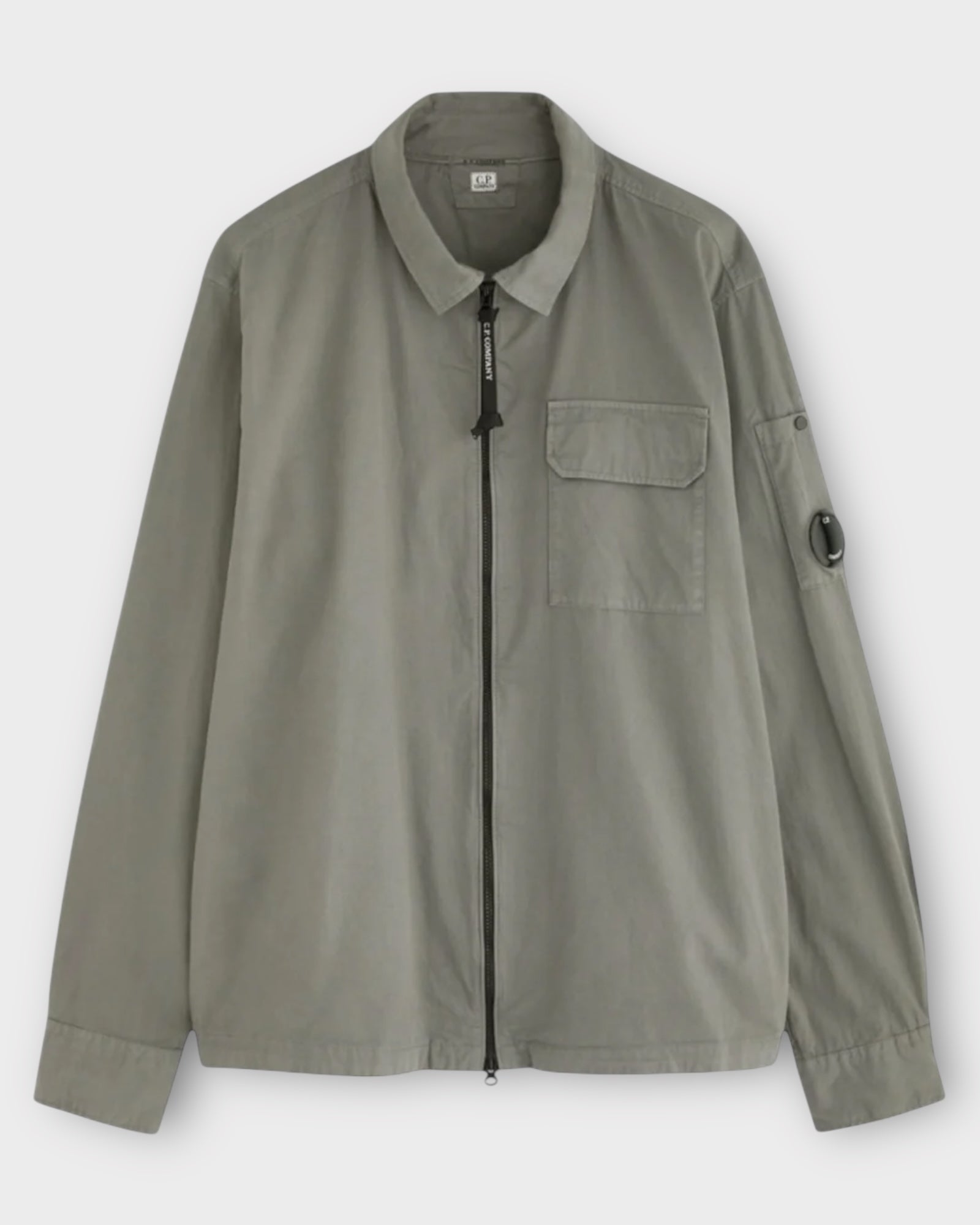 Single Pocket Full Zip Overshirt With Micro Lens