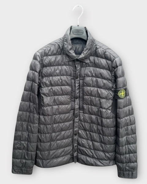 Garment Dyed Micro Down Yarn Badge Jacket