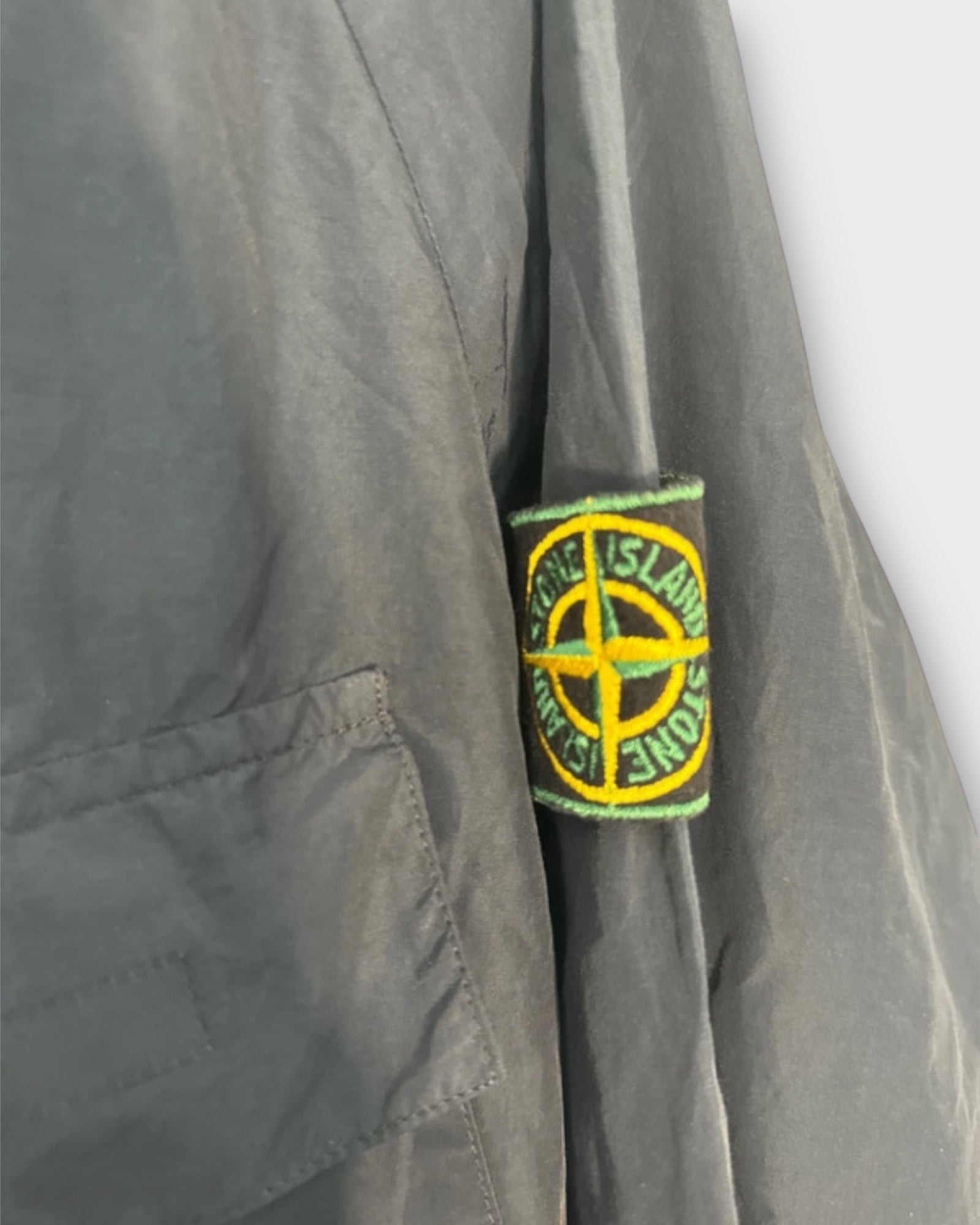 Vintage 1998 Green Edge Badge Overshirt With Detatchable Hood