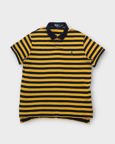 Short Sleeve Custom Fit Striped Polo