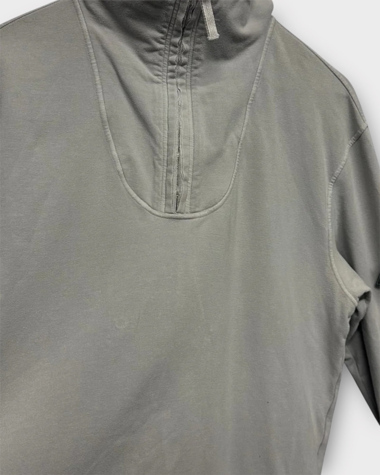 2000's Quarter Zip Pullover Green Edge Badge Jumper