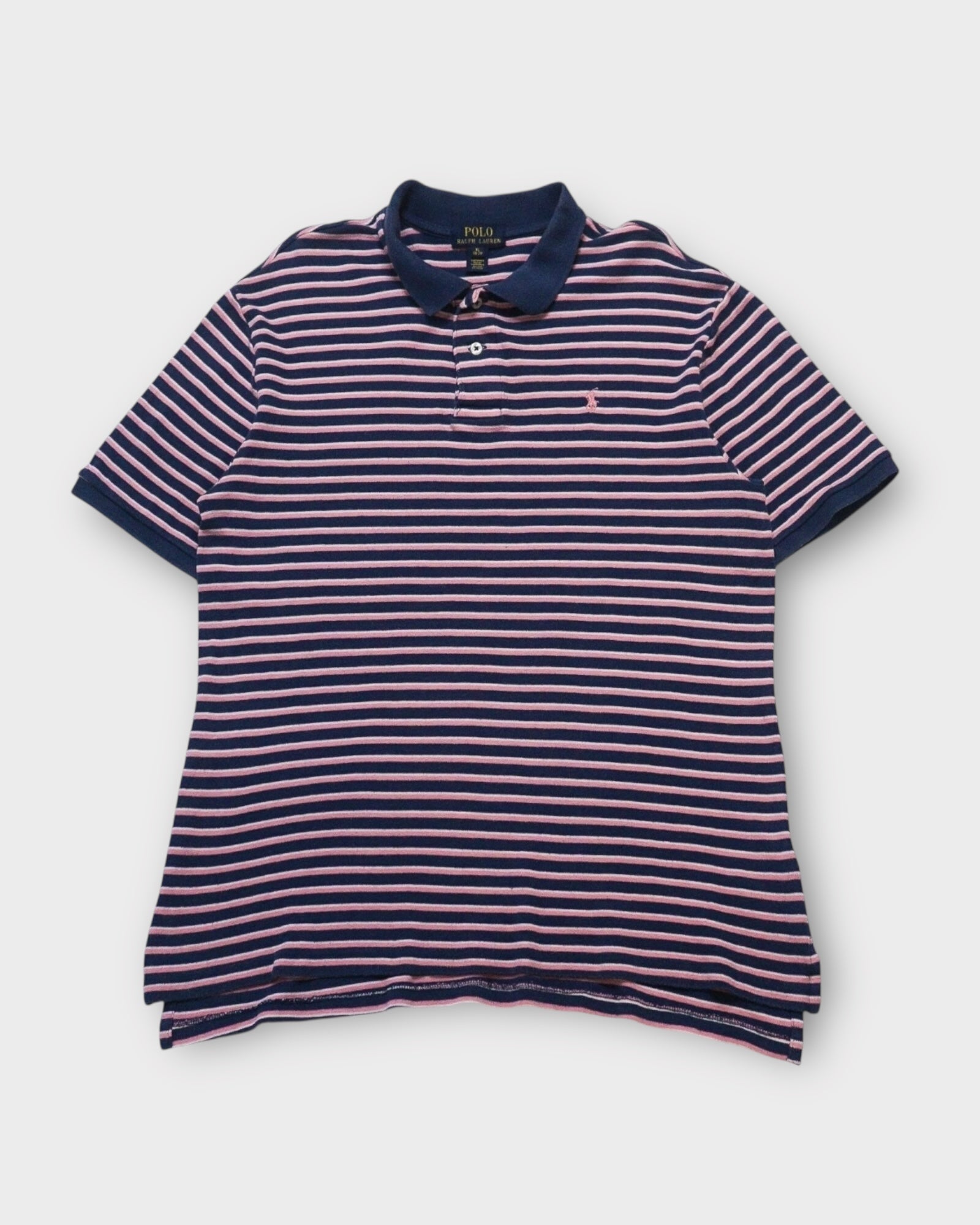 Short Sleeve Custom Fit Striped Polo