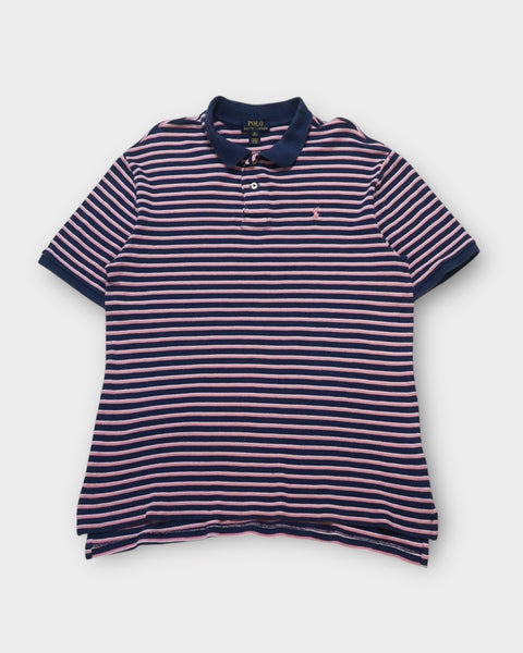 Short Sleeve Custom Fit Striped Polo