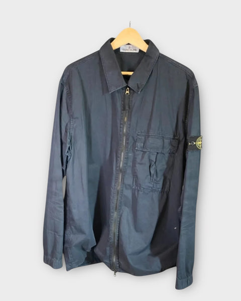 Single Pocket Full Zip Badge Overshirt