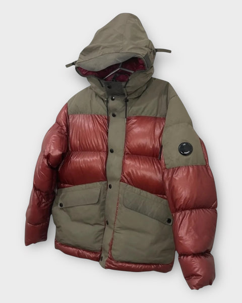 Two Tone Shell Puffer Coat