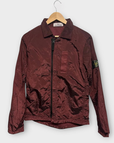 Single Pocket Zip Up Nylon Overshirt
