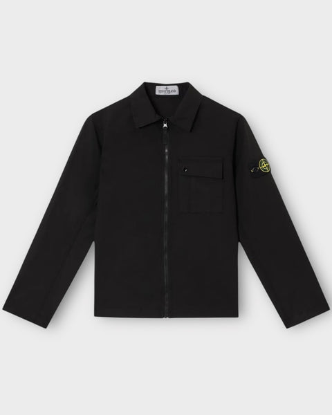 Single Pocket Full Zip Badge Overshirt