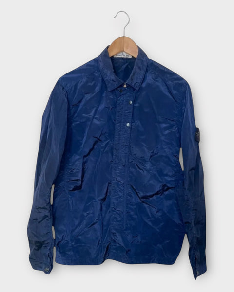 Nylon Metal Zip Up Overshirt