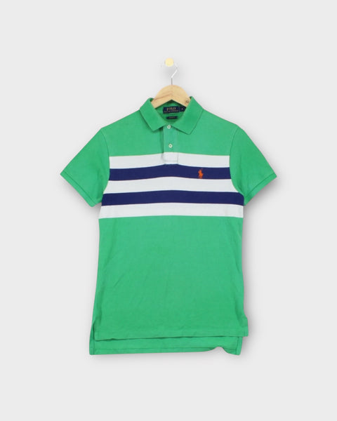Short Sleeve Custom Fit Striped Polo