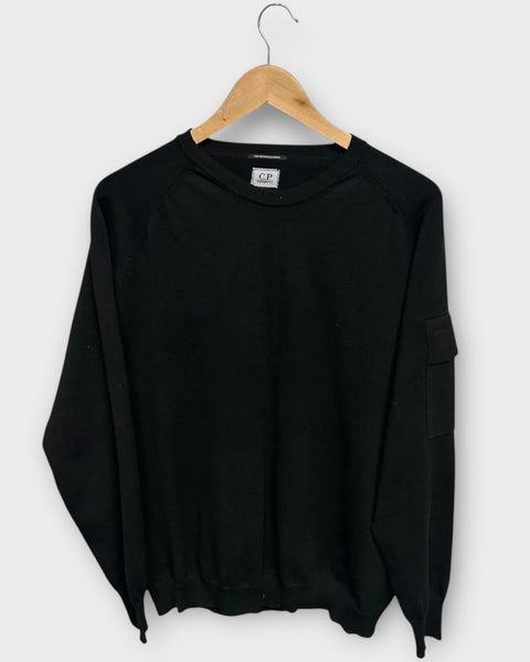 Metropolis Thin Knit Arm Logo Jumper