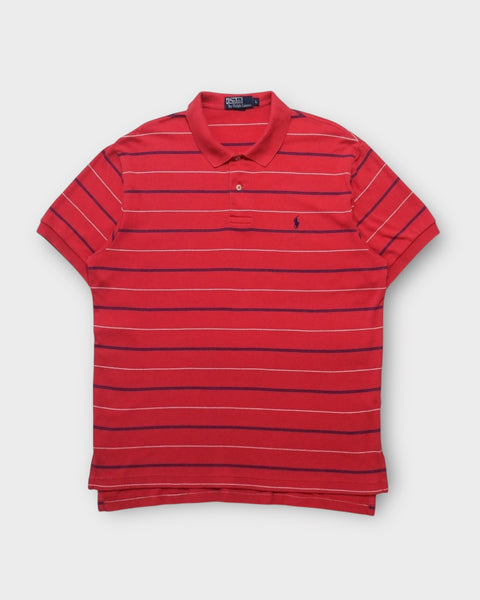 Short Sleeve Custom Fit Striped Polo